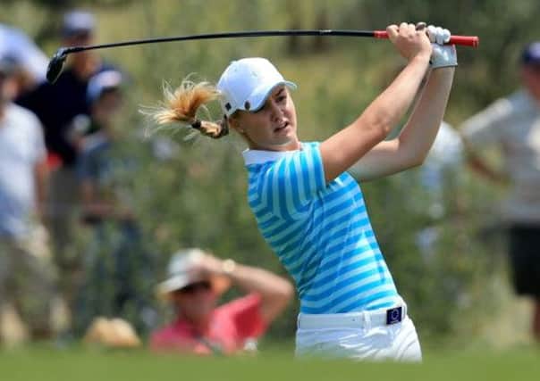 Charley Hull won with Jodi Ewart Shadoff over Paula Creamer and Lexi Thompson. Picture: David Cannon/Getty