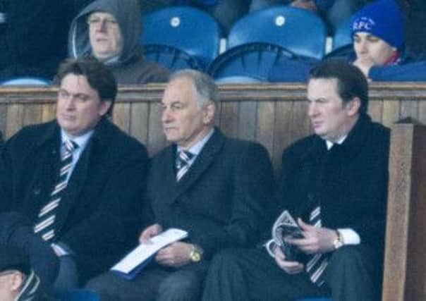 Sandy Easdale, far right, with Charles Green and brother James. Picture: SNS