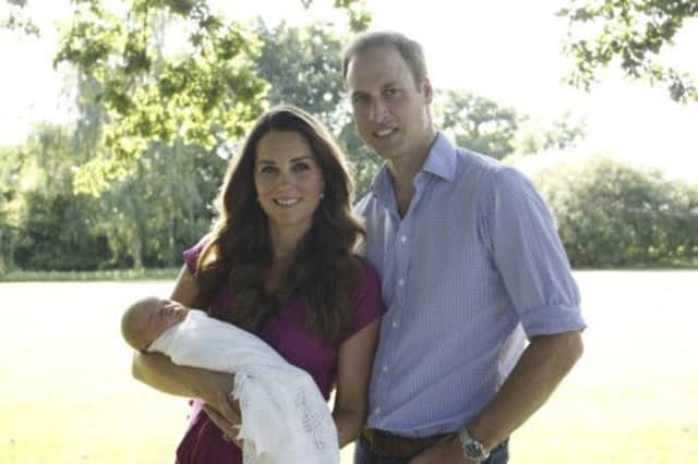 Prince William and Catherine, Duchess of Cambridge with Prince George. Picture: PA