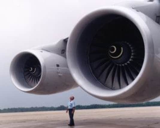 Rolls Royce engines on board a Boeing 747-400 aircraft. Picture: PA