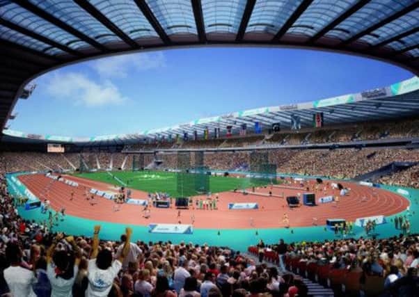 An artist's impression of the Glasgow 2014 athletics stadium. Picture: PA