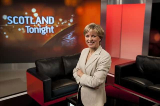 Rona Dougall on the set of STV show Scotland Tonight. Picture: Complimentary