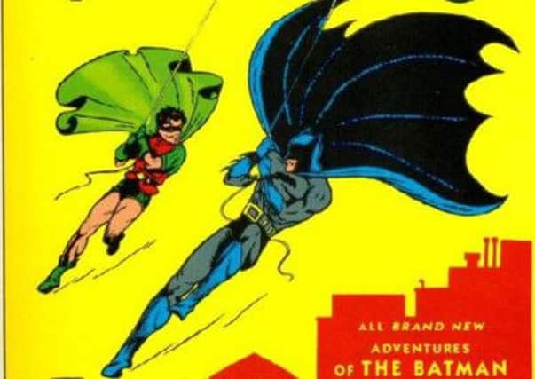 The very first issue of Batman by Bob Kane and an uncredited Bill Finger. Published by DC Comics. Picture: Complimentary