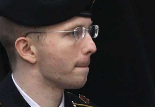 Bradley Manning pictured making his way into the courthouse in Fort Meade. Picture: AP