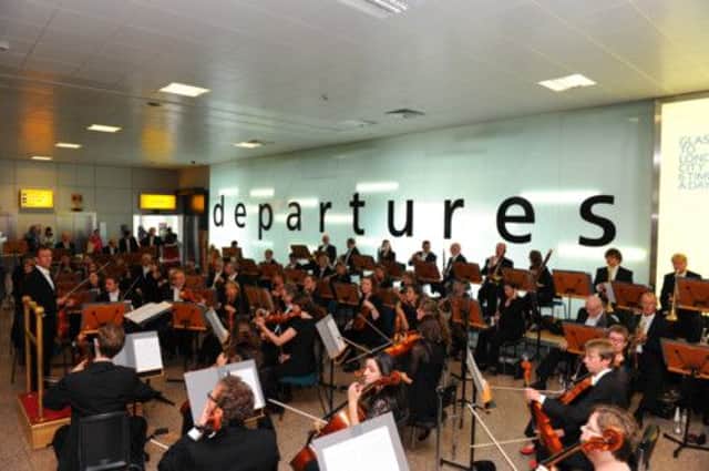 RSNO at Glasgow Airport. Picture: Robert Perry