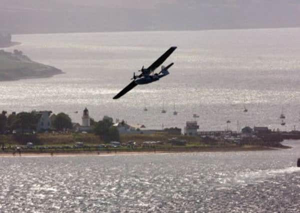 The Catalina flies over Cromarty. Picture: Peter Jolly