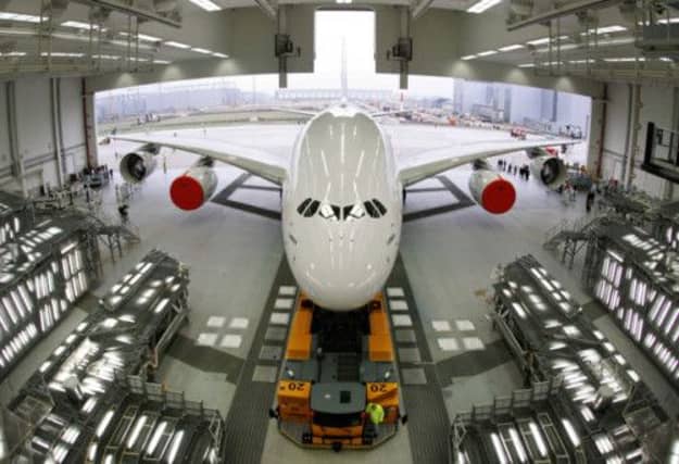 The UK aerospace industry has been helped by the Airbus 380. Picture: AP