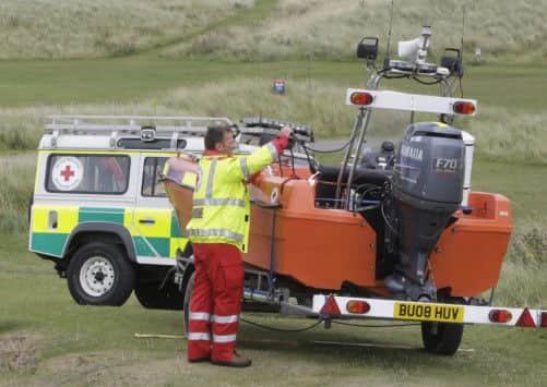 A member of the Search and Rescue team at the incident in Gairloch. Picture: PA
