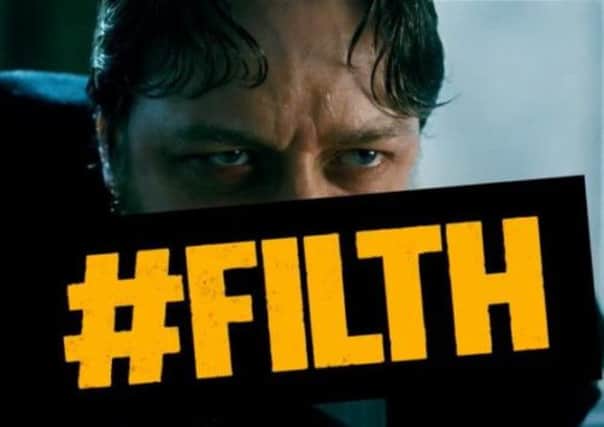 James McAvoy is censored in the Filth trailer. Screengrab: Lionsgate/ YouTube