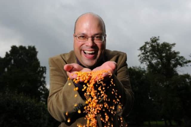 Karsten Karcher with some of the lentils used in Pulsetta bread. He is looking to raise cash from trade investors or venture capitalists. Picture: Robert Perry
