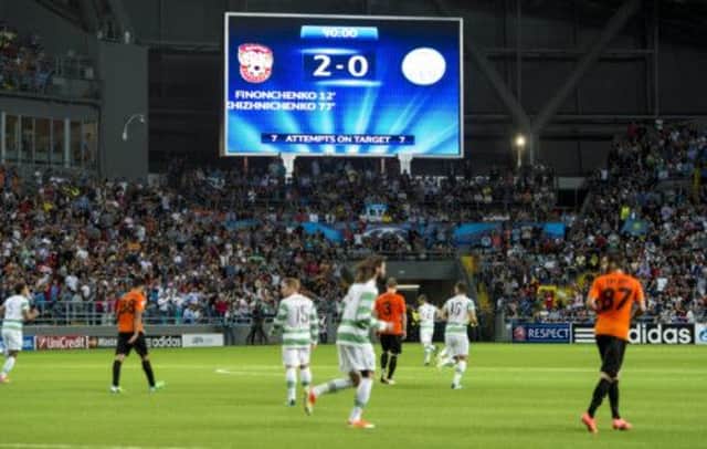 It's the score that matters: Celtic more than matched the Kazakhs, but couldnt find the net. Picture: SNS