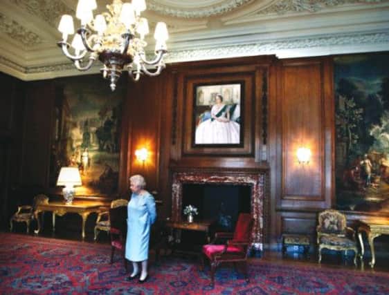 The Queen awaits the arrival of Alex Salmond for an audience at the Palace of Holyroodhouse, the monarch's official Scottish residence. Picture: Getty