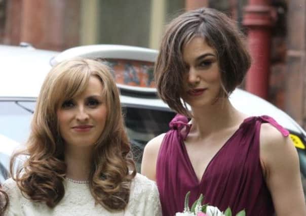 Kerry Nixon with Keira Knightley on the day of her wedding to the actress's brother Caleb. Picture: PA