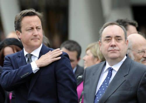 David Cameron and Alex Salmond. Picture: Greg Macvean