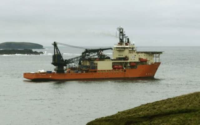 Dive Vessel Bibby Polaris, that was involved in the salvage of the helicopter that plunged into the North Sea. Picture: PA