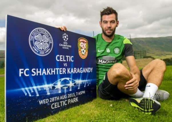 Celtic's Joe Ledley looks ahead to his side's Champions League play-off against Shakter Karagandy. Picture: SNS