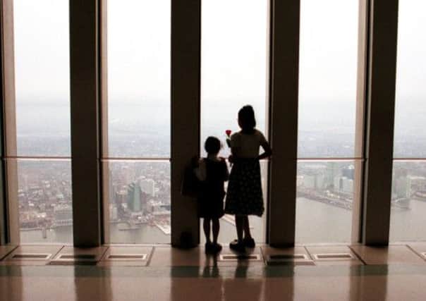 The lower observation deck of the World Trade Center in February, 2001. Picture: Getty
