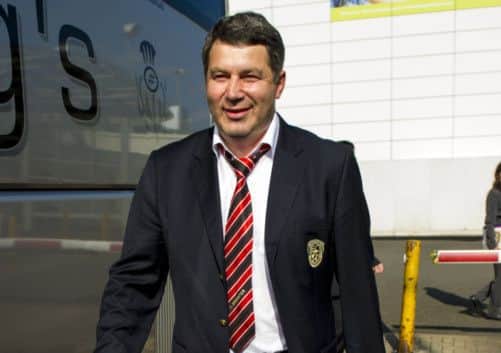Viktor Kumykov: Manager arrives in Glasgow last night. Picture: SNS
