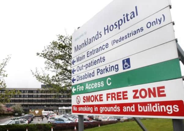 Monklands Hospital in Airdrie had a high death rate for the last quarter. Picture: PA