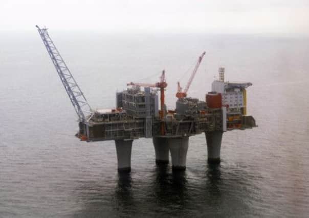 A North Sea oil well. Picture: AP