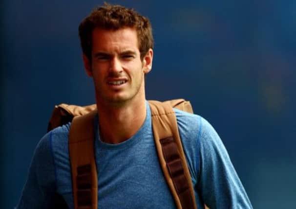 Andy Murray arrives for a practice session during Day One of the US Open. Picture: Getty