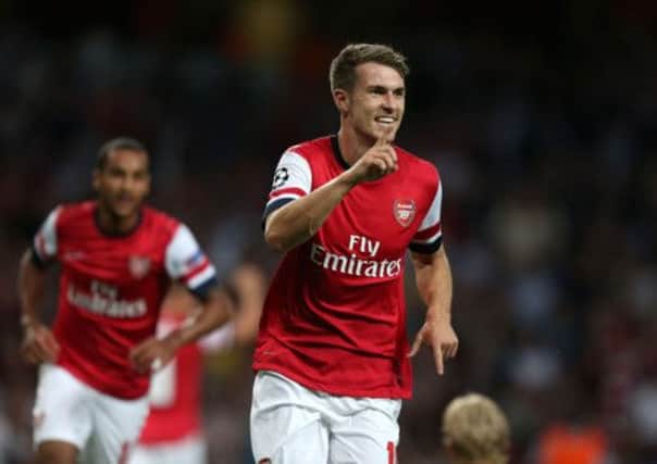 Arsenal's Aaron Ramsey celebrates. Picture: PA