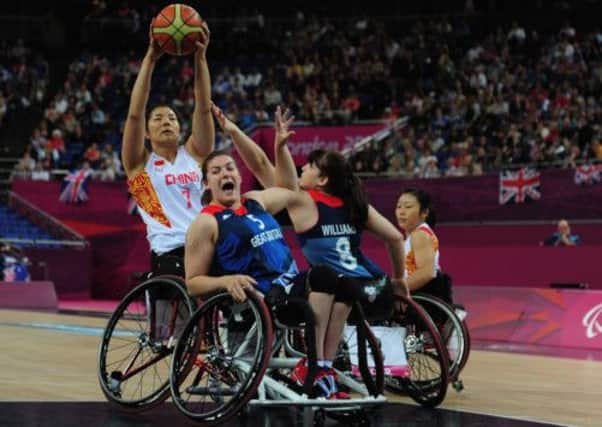 Great Britain take on China in women's wheelchair basketball. Sainsbury's figures were helped by their sponsorship of the Paralympic Games. Picture: Getty