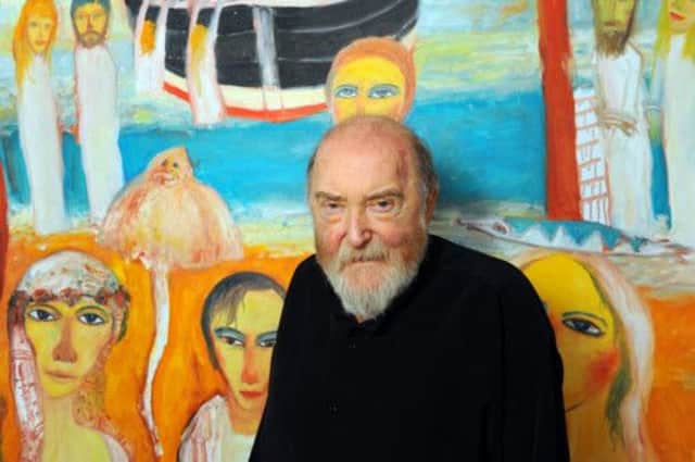 Artist John Bellany at his studio in Saffron Walden, Essex, in October 2012. Picture: Robert Perry