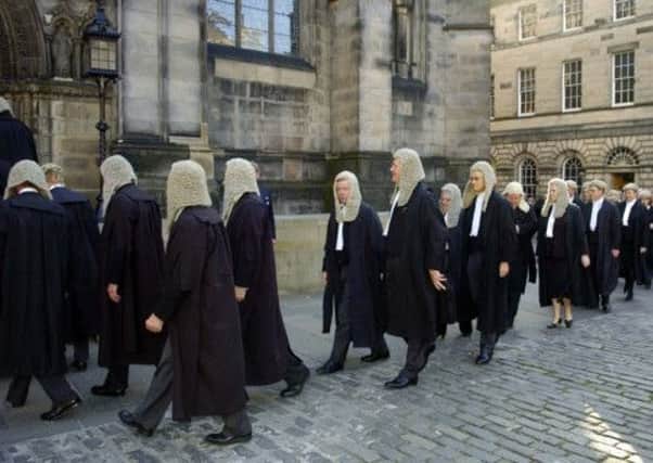 Advocates arrive for their kirking ceremony in St Giles' Cathedral, Edinburgh. Picture: TSPL