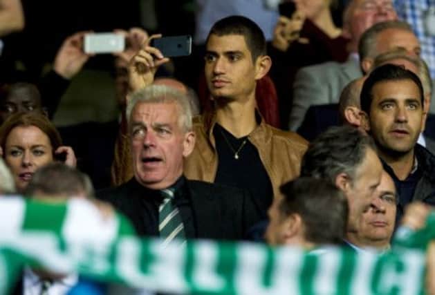 Nir Biton takes his place in the stand ahead of Celtic's Champions League encounter. Picture: SNS