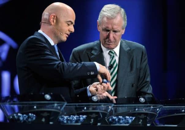 Former Celtic manager  Billy McNeill during yesterday's draw. Picture: AP