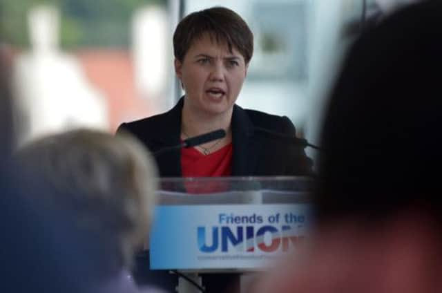 Ruth Davidson gives her speech on Friday. Picture: Phil Wilkinson