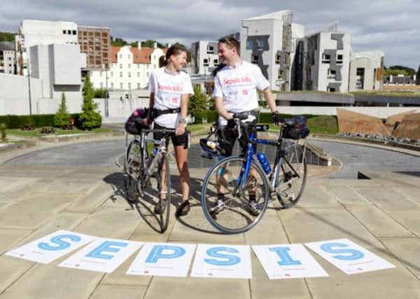 Dr Dan Beckett and Dr Claire Gordon are seeking to raise awareness of sepsis, a potentially fatal illness. Picture: Malcolm McCurrach