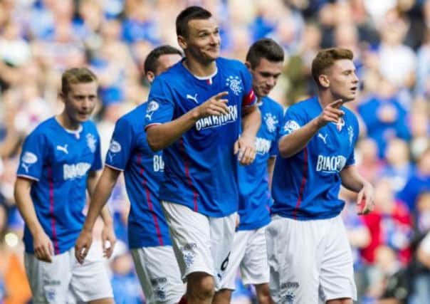 Rangers' Lee McCulloch celebrates. Picture: SNS