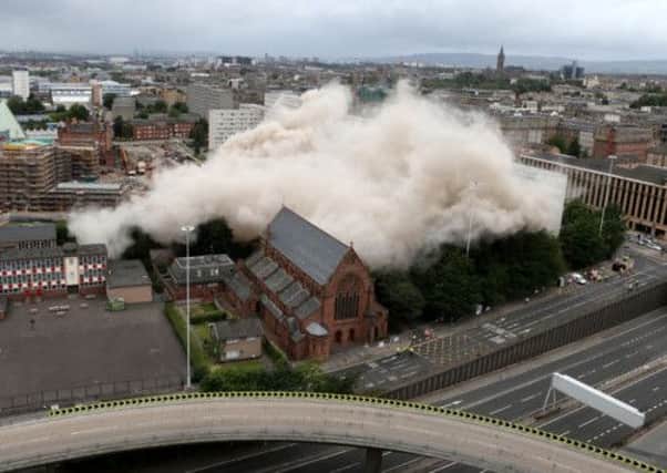 Demolition of the 18-storey tower block  at 14 Shaftesbury Street. Picture: PA