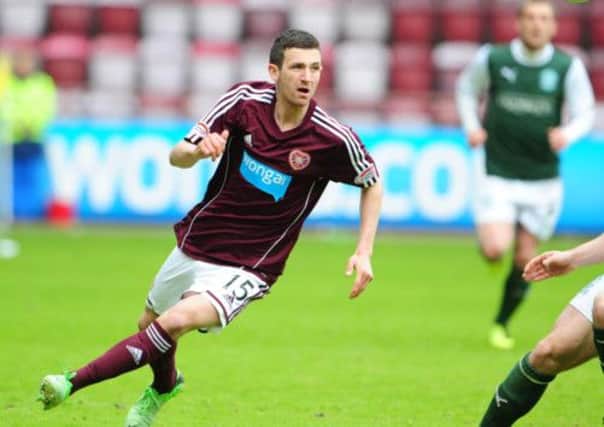 Hearts' Jason Holt in May's Edinburgh derby. Picture: Ian Rutherford