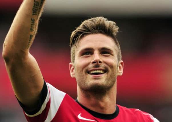Olivier Giroud celebrates scoring the game's only goal. Picture: Getty