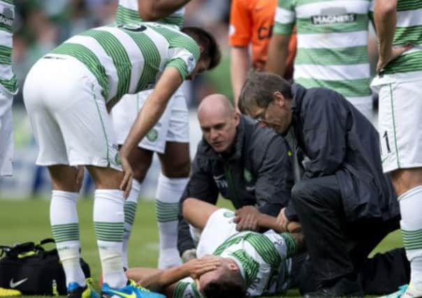 Mikael Lustig is awaiting the results of an X-ray. Picture: SNS