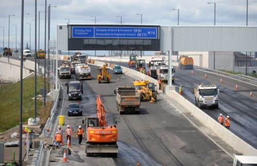 The new M74 motorway extension. Picture: Jane Barlow