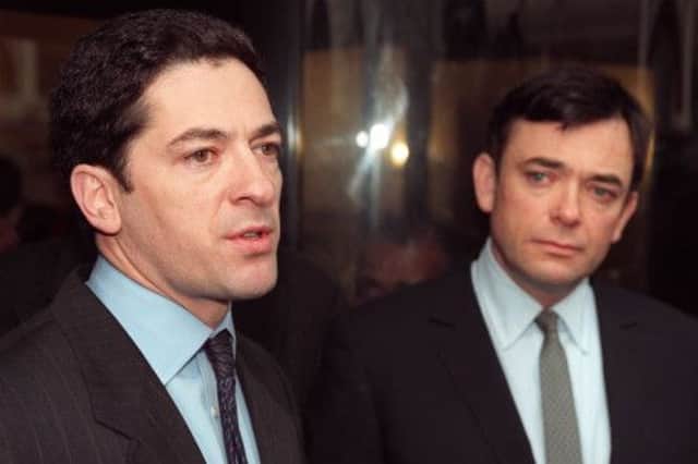 Kevin Maxwell, left, seen here with his brother Ian, was declared bankrupt on ths day in 1992 with debts of £406.5m. Picture: PA