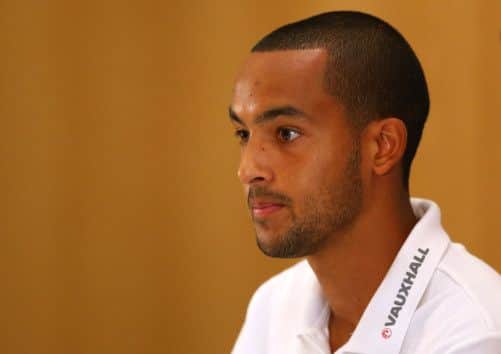 Theo Walcott faces the media ahead of England's World Cup qualifier. Picture: Getty