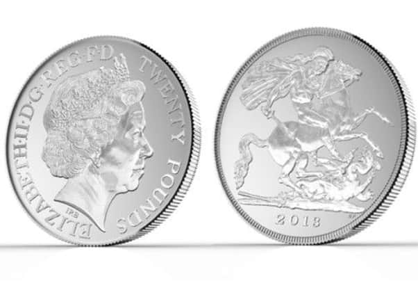 The new coin, which features the George and the Dragon design on the reverse. Picture: Royal Mint/Complimentary