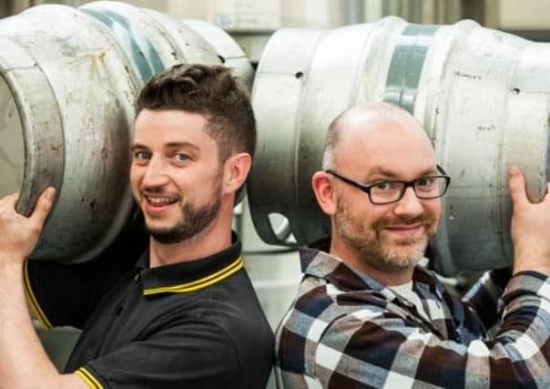 Patrick Jones and Matt Johnson, former brewing students at Heriot-Watt, are launching Pilot Beer on the Jane Street Industrial Estate in Leith. Photograph: Ian Georgeson