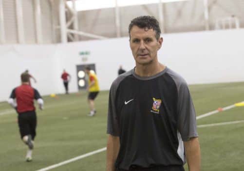 Steve Paterson takes his Formartine team for training at Aberdeen Sports Village. Picture: Newsline