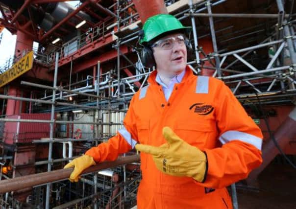 Oil industry wants more help from,Chancellor George Osborne, who visited the Montrose platform in the North Sea this week. Picture: Getty