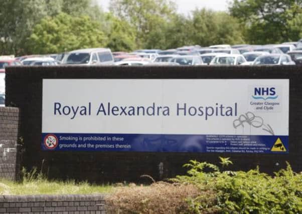 Dr McFadyen was taken to Paisley's Royal Alexandra Hospital. Picture: PA