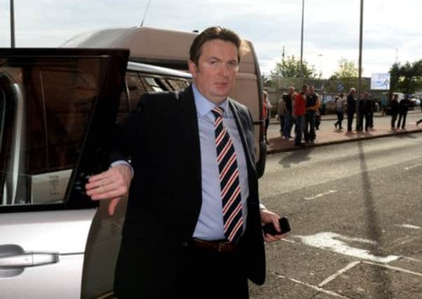 Bus tycoon Sandy Easdale pictured arriving at Ibrox. Picture: SNS