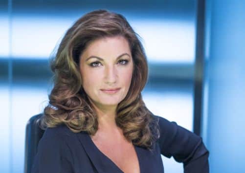 Karren Brady in Lord Sugar's boardroom on The Apprentice. Picture: PA