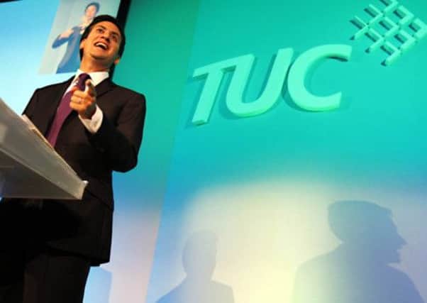 Labour leader Ed Miliband speaking to the TUC in 2011. Picture: PA
