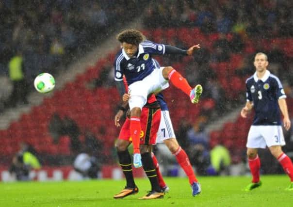 Ikechi Anya in action against Belgium. Picture: Robert Perry